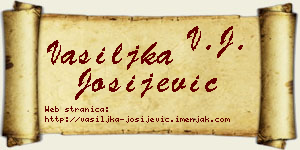 Vasiljka Josijević vizit kartica